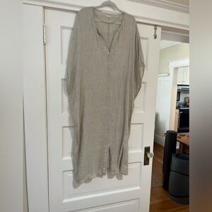 Oysho 100% Linen Tunic Maxi Dress
